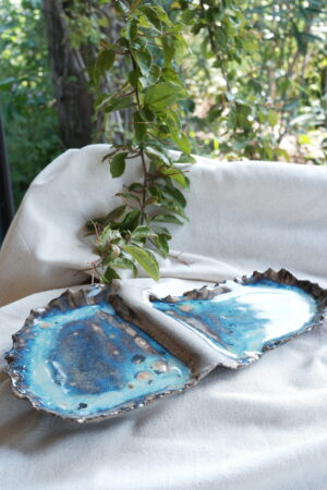 stoneware şarap sunum tabağı